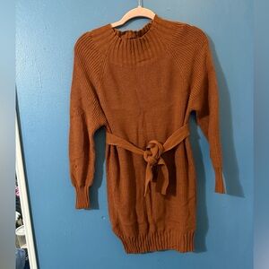 SHEIN Warm Brown Knit Dress